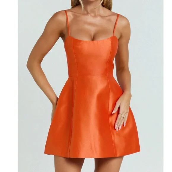 Showpo Vibrant Orange Mini Dress - Picture 1 of 1